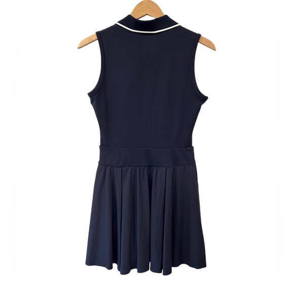 Uniqlo AIRism Soft Polo Dress sleeveless M navy shorts golf pickleball NWT - Picture 3 of 10